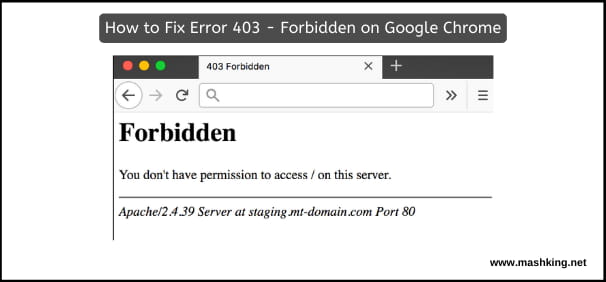 fixing 403 forbidden error on chrome for mac